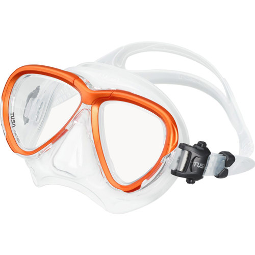 TUSA Intega Mask with Clear Silicone Energy orange